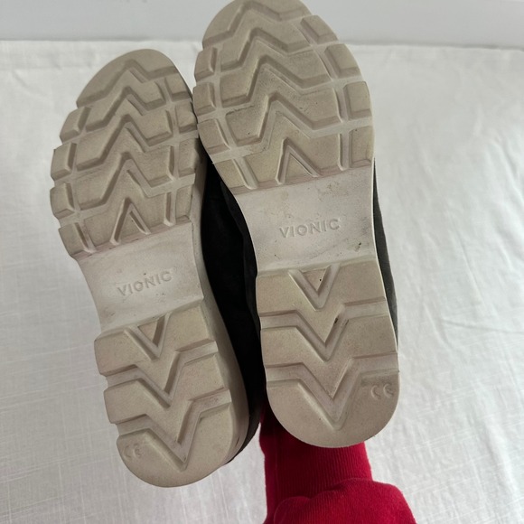 Vionic Cynthia II Loafers Dark Khaki Suede Flat Slip On Women Shoes Size 7 - Picture 3 of 9